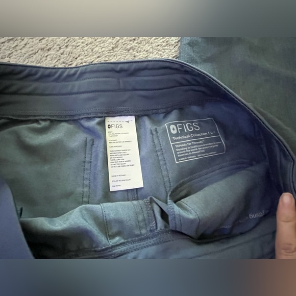 Denim blue gray figs small top large tall pants - Picture 6 of 6